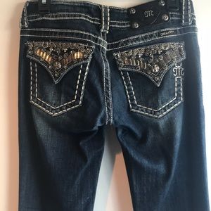 Bedazzled Miss Me Jeans. Size 26 inseam is 34